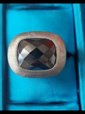 Tocara Faceted Black Stone Statement Ring